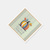 ハッピーサンクスギビングパンプキン紙 スタンダードカクテルナプキン (角)