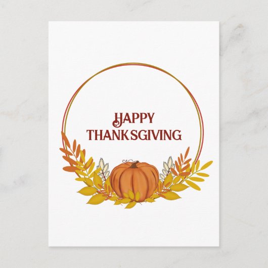 ハッピーサンクスギビングパンプキン ポストカード (正面)