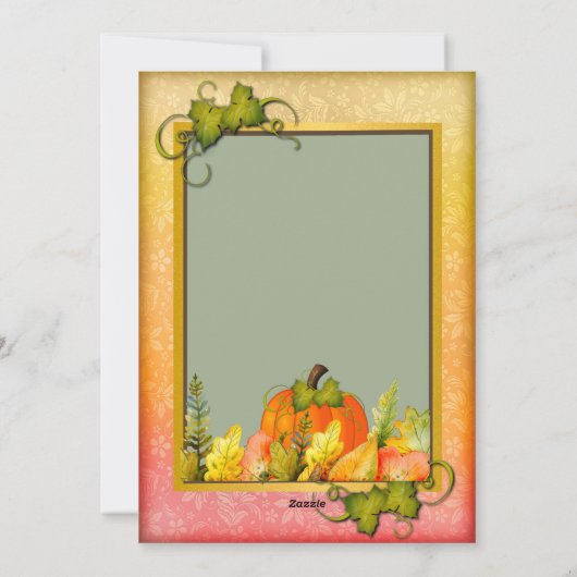 ハッピーサンクスギビングパンプキ葉ン秋フェスティバル シーズンカード (裏面)