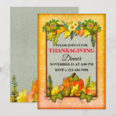 ハッピーサンクスギビングパンプキ葉ン秋フェスティバル シーズンカード (正面/裏面)