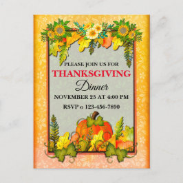 ハッピーサンクスギビングパンプキ葉ン秋フェスティバル シーズンポストカード