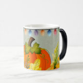 ハッピーサンクスギビングパンプキ葉ン秋フェスティバル モーフィングマグカップ (正面右)