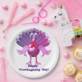 ハッピーサンクスギビングパーソナライズされた七面鳥 ペーパープレート (パーティー)