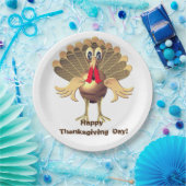 ハッピーサンクスギビングパーソナライズされた七面鳥 ペーパープレート (パーティー)