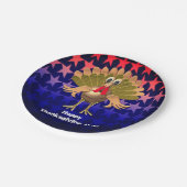 ハッピーサンクスギビングパーソナライズされた七面鳥 ペーパープレート (アングル)