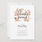 ハッピーサンクスギビングパーティの招待状 招待状 (正面)