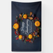 ハッピーサンクスギビングビジネスパンプキンリースカスタム 横断幕 (縦)