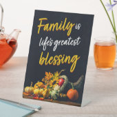 ハッピーサンクスギビングファミリービューティフルコルヌコピア 台座サイン (インサイチュ)