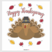 ハッピーサンクスギビングフェスティバルトルコ紅葉 シール (シート)