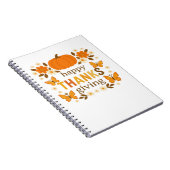 ハッピーサンクスギビングフローラクラシックカボチャTシャツ ノートブック (右側)