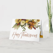 ハッピーサンクスギビングフローラ収穫サンクスギビング シーズンカード (正面)