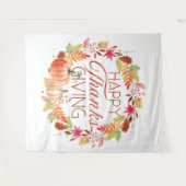 ハッピーサンクスギビングフローラ秋リース タペストリー (正面(横))