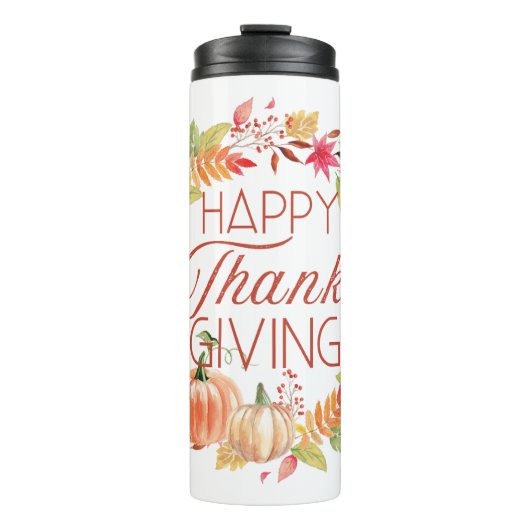 ハッピーサンクスギビングフローラ秋リース タンブラー (正面)