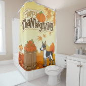 ハッピーサンクスギビングラットテリア シャワーカーテン (インサイチュ)