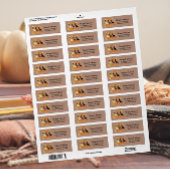 ハッピーサンクスギビングラブラドールシルエット ラベル