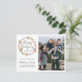 ハッピーサンクスギビングリースフォトホリデームービング 案内ポストカード (スタンド正面)