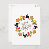 ハッピーサンクスギビングリース シーズンポストカード (正面/裏面)