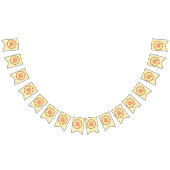 ハッピーサンクスギビングレッド金ゴールドリース バンティングフラッグ (全)