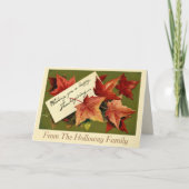 ハッピーサンクスギビングヴィンテージカスタムサンクスギビング シーズンカード (正面)