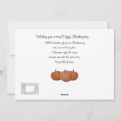 ハッピーサンクスギビングヴィンテージスケッチと迷路ホワイト シーズンカード (裏面)