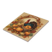 ハッピーサンクスギビングヴィンテージトルコとカボチャ タイル (側面)