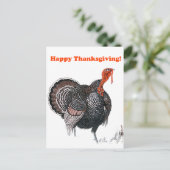 ハッピーサンクスギビングヴィンテージトルコスケッチ シーズンポストカード (スタンド正面)