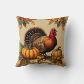 ハッピーサンクスギビングヴィンテージトルコ、カボチャ クッション (裏面)