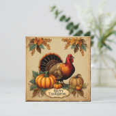 ハッピーサンクスギビングヴィンテージトルコ、カボチャ シーズンカード (スタンド正面)