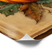 ハッピーサンクスギビングヴィンテージトルコ、カボチャ ポスター (コーナー)