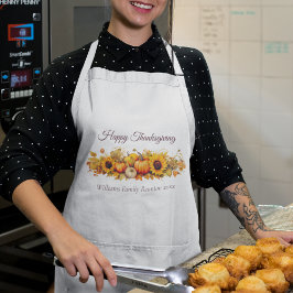 ハッピーサンクスギビングヴィンテージパンプキンスカスタム秋 スタンダードエプロン