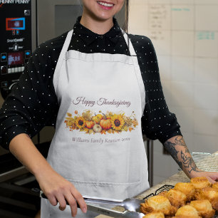 ハッピーサンクスギビングヴィンテージパンプキンスカスタム秋 スタンダードエプロン