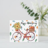 ハッピーサンクスギビングヴィンテージポストカード ポストカード (スタンド正面)