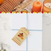 ハッピーサンクスギビング七面鳥かぼちゃイエローオレンジ ギフトタグ