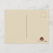 ハッピーサンクスギビング七面鳥の休日はがき シーズンポストカード (裏面)