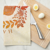 ハッピーサンクスギビング七面鳥キッチンタオル キッチンタオル (四つ折り)