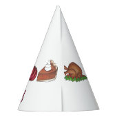 ハッピーサンクスギビング七面鳥クランベリーパイディナー パーティーハット (裏面)