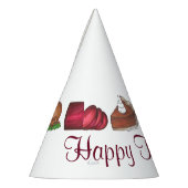 ハッピーサンクスギビング七面鳥クランベリーパイディナー パーティーハット (左)