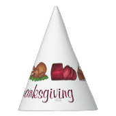ハッピーサンクスギビング七面鳥クランベリーパイディナー パーティーハット (右)