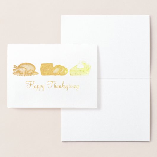 ハッピーサンクスギビング七面鳥クランベリーパンプキンパイ 箔カード (ディスプレー)