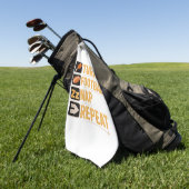 ハッピーサンクスギビング七面鳥サッカー昼寝リピーター ゴルフタオル (グリーン)