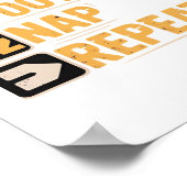 ハッピーサンクスギビング七面鳥サッカー昼寝リピーター ポスター (角)