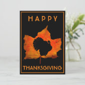ハッピーサンクスギビング七面鳥ディナーパーティー 招待状 (スタンド正面)