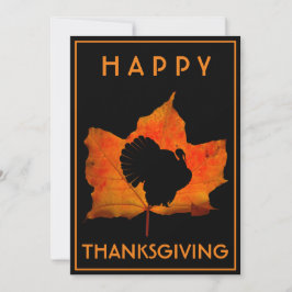 ハッピーサンクスギビング七面鳥ディナーパーティー 招待状