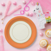 ハッピーサンクスギビング七面鳥リム ペーパープレート (パーティー)