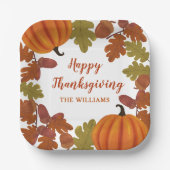 ハッピーサンクスギビング名秋 ペーパープレート (正面)