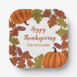 ハッピーサンクスギビング名秋 ペーパープレート
