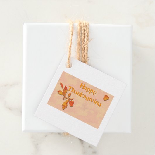 ハッピーサンクスギビング地球トーンメッセージカード フェイバータグ (インサイチュ)