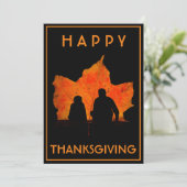 ハッピーサンクスギビング家族ディナーパーティー 招待状 (スタンド正面)