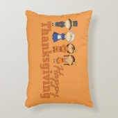 ハッピーサンクスギビング巡礼者と先住民アメリカン アクセントクッション (正面(垂直))