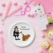 ハッピーサンクスギビング巡礼者 ペーパープレート (パーティー)